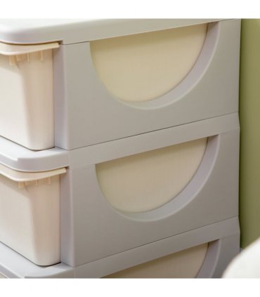 HOMCOM Kids Storage Unit w/ Three Drawers Three-Tier Chest Vertical Dresser