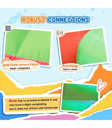 Bouncy Castle W/ Slide Pool 4 in 1 composition W/ Blower Multi-color