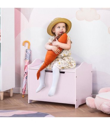 40x60cm Kids Storage Box Toy Organiser for Child 3 Yrs+ Bedroom Pink HOMCOM