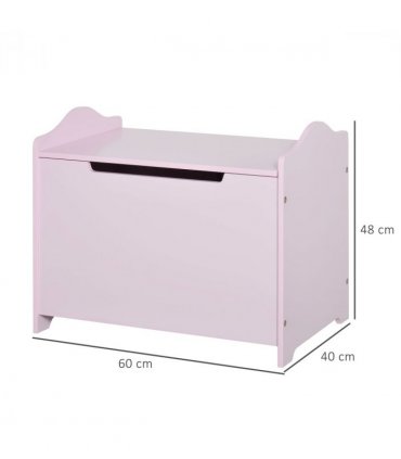 40x60cm Kids Storage Box Toy Organiser for Child 3 Yrs+ Bedroom Pink HOMCOM