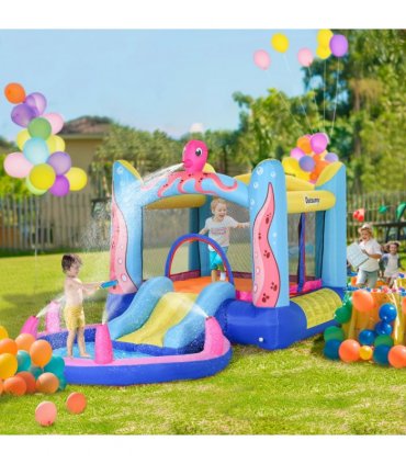 Bouncy Castle Slide Water Pool Trampoline, Blower 3.6 x 1.75 x 1.8m