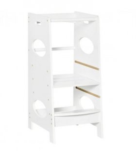 Kids Step Stool Toddler Kitchen Stool w/ Adjustable Standing Platform
