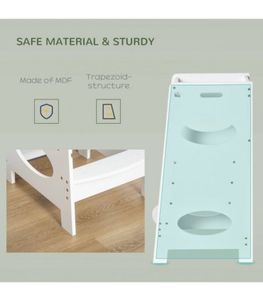 Kids Step Stool Toddler Kitchen Stool w/ Adjustable Standing Platform
