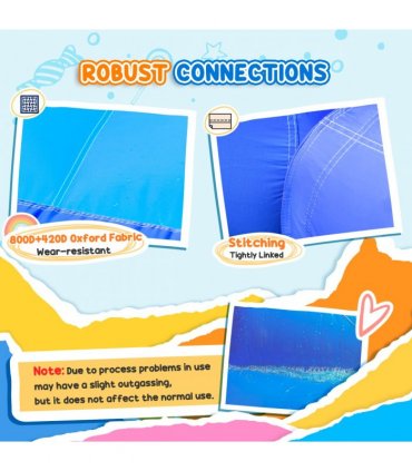 Kids Bouncy Castle with Slide Pool Trampoline Climbing Wall w/ Blower