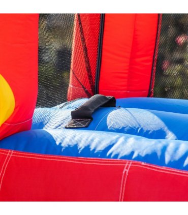 Kids Bouncy Castle with Slide Pool Trampoline Climbing Wall w/ Blower