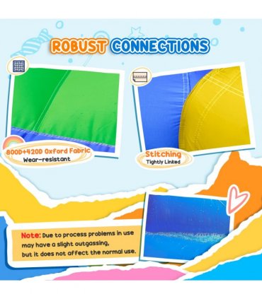 Kids Inflatable Bouncy Castle 6 in 1 Water Slide Water Gun Air Blower