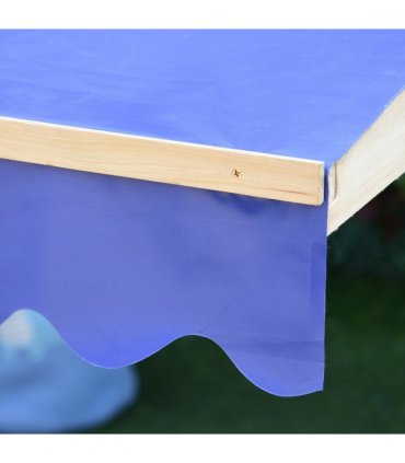 Sandbox Kids Wooden Cabana Natural Blue 30L x 30W x 190Hcm Fir Wood Children