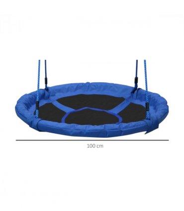 Round Swing Kids Game Blue Steel Oxford 100 x 180H cm Playground Fun Balance