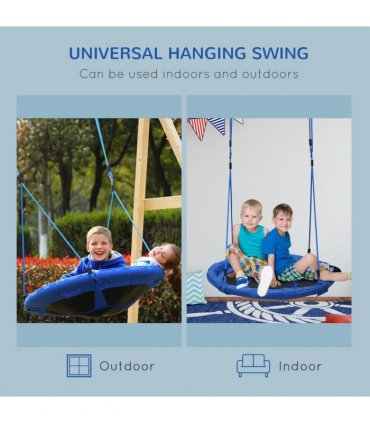 Round Swing Kids Game Blue Steel Oxford 100 x 180H cm Playground Fun Balance