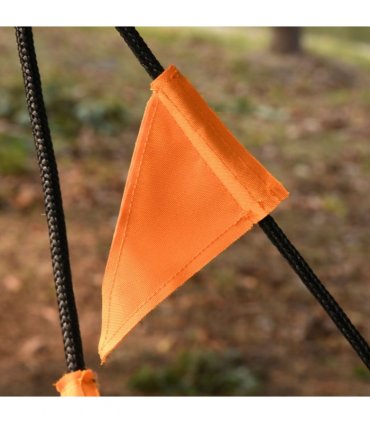 Garden Saucer Tree Swing Metal Tube Adjustable Rope Blue Green Orange 100cm