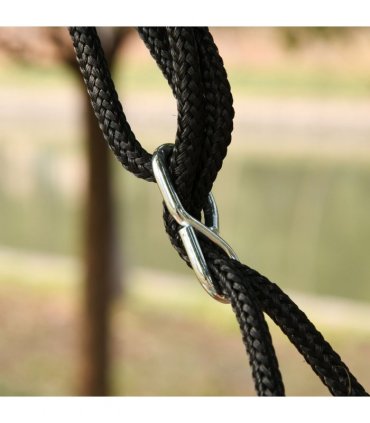 Garden Saucer Tree Swing Metal Tube Adjustable Rope Blue Green Orange 100cm