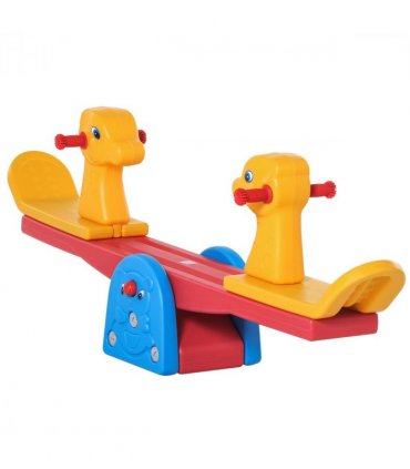 Kids Seesaw Safe Teeter Totter 2 Seats with Easy-Grip Handles Plastic