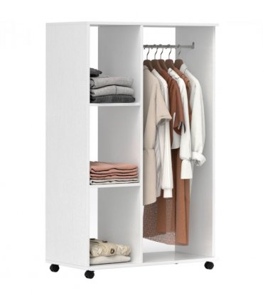 Storage Wardrobe White with Shelves