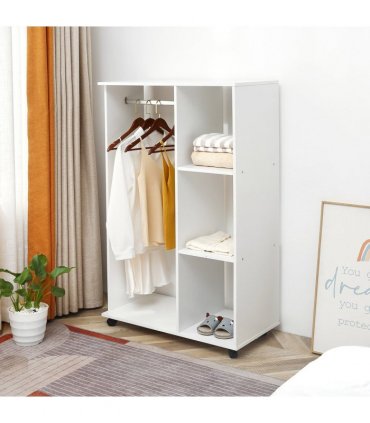 Storage Wardrobe White with Shelves