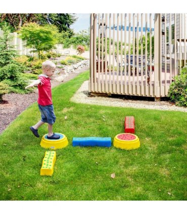 Stepping Stones Balance Beam Multi-colored Durable Plastic 33.5 cm x 9.5 cm