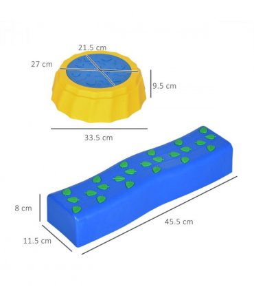 Stepping Stones Balance Beam Multi-colored Durable Plastic 33.5 cm x 9.5 cm