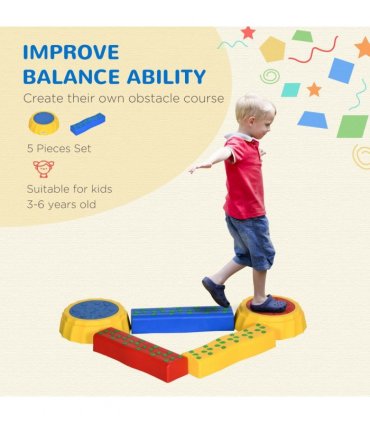 Stepping Stones Balance Beam Multi-colored Durable Plastic 33.5 cm x 9.5 cm