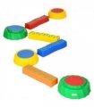 Eight-Piece Kids Stepping Stones Non-Slip Surface & Bottom, for Kids Outsunny