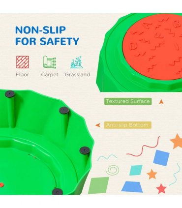 Eight-Piece Kids Stepping Stones Non-Slip Surface & Bottom, for Kids Outsunny