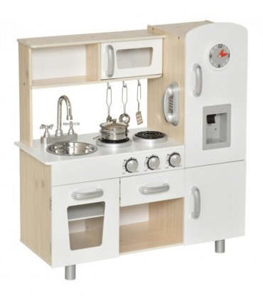 Luxury Kitchen Playset with Accessories Pretend Cooking Set White