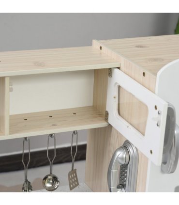 Luxury Kitchen Playset with Accessories Pretend Cooking Set White