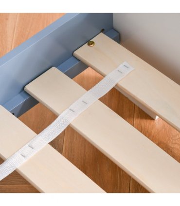 Kids Star Balloon Single Bed Frame Guardrails Slats Bedroom Furniture HOMCOM