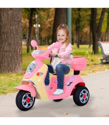 Electric Ride on Toy Car Kids Motorbike Children Battery Tricycle Pink
