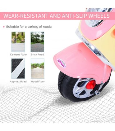 Electric Ride on Toy Car Kids Motorbike Children Battery Tricycle Pink