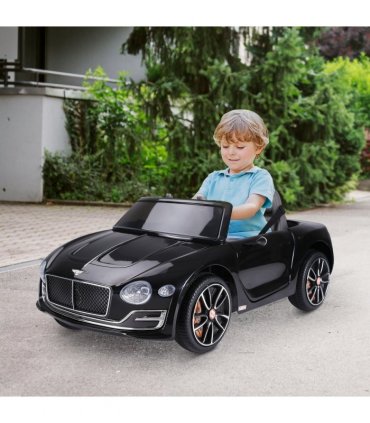 Electric Ride-on Car w/ LED Lights Music Parental Remote Control Black