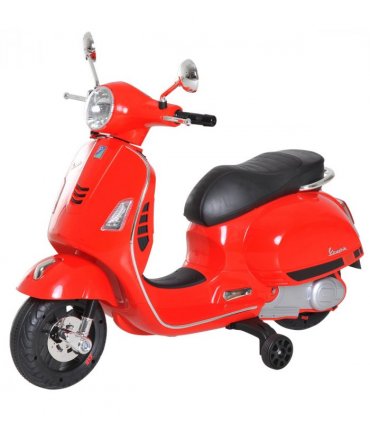 Kids Ride On Licensed Vespa Motorcycle 6V Boys Girls Music LED Lights