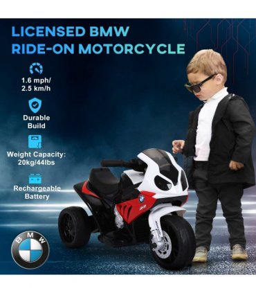 Ride on Motorcycle BMW Licensed w/ Headlights Music Red 66L x 37W x 44Hcm