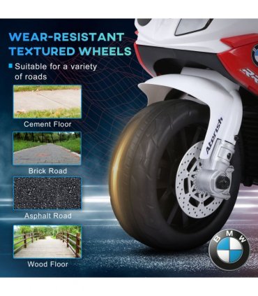 Ride on Motorcycle BMW Licensed w/ Headlights Music Red 66L x 37W x 44Hcm
