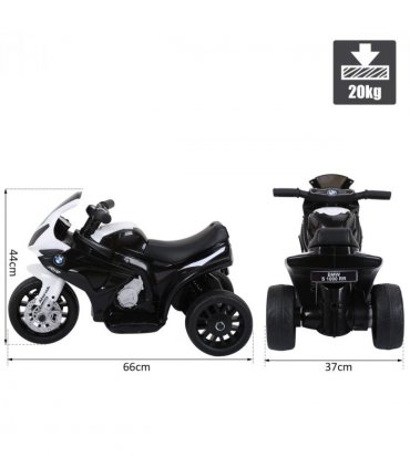 Electric Kids Ride on Motorcycle BMW Liscensed Headlights Music Black
