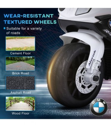 Electric Kids Ride on Motorcycle BMW Liscensed Headlights Music Black