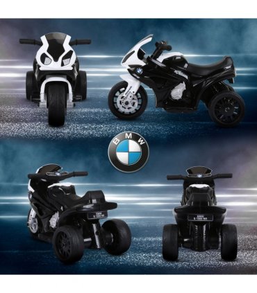 Electric Kids Ride on Motorcycle BMW Liscensed Headlights Music Black