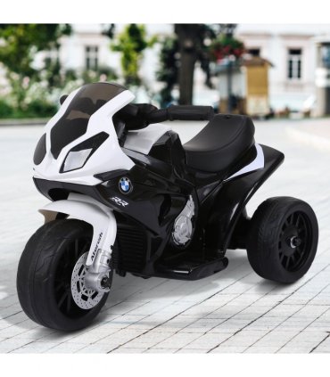 Electric Kids Ride on Motorcycle BMW Liscensed Headlights Music Black