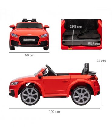 12V Battery Licensed Audi TT Ride On Car w/ Remote Headlight MP3 Red