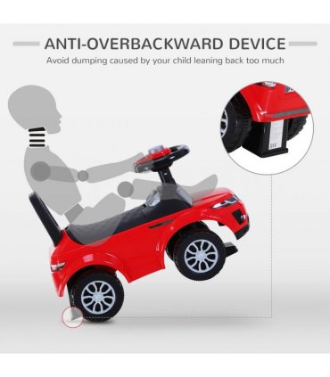 3-in-1 Ride On Car Foot To Floor Slider Toddler w/ Horn Steering Red