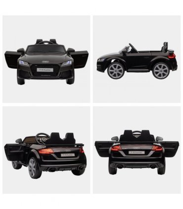 12V Battery Licensed Audi TT Ride On Car w/ Remote Headlight MP3 Black
