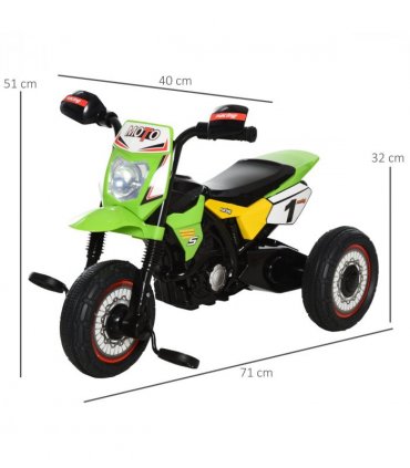 Toddler Pedal Tricycle Ride-On Learning Music Lights 18-36 Months Green