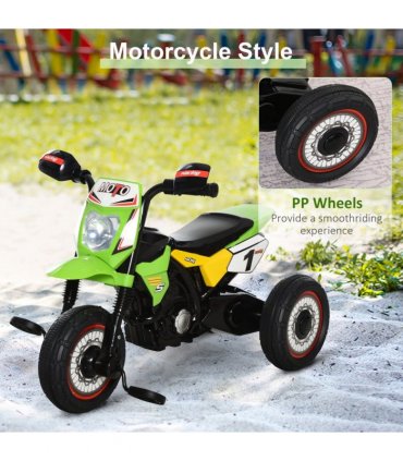 Toddler Pedal Tricycle Ride-On Learning Music Lights 18-36 Months Green
