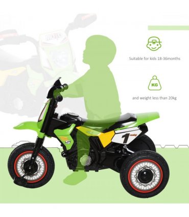 Toddler Pedal Tricycle Ride-On Learning Music Lights 18-36 Months Green