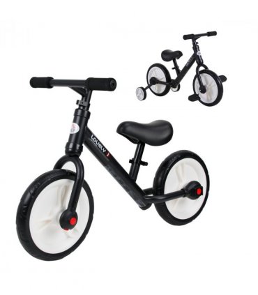 Kids Balance Training Bike Toy w/ Stabilizers For Child 2-5 Years Black
