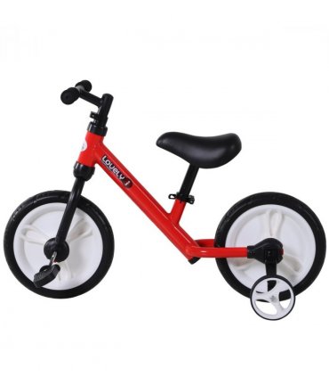 Kids Balance Training Bike Toy w/ Stabilizers For Child 2-5 Years Red HOMCOM