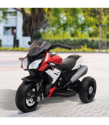Kids Electric Motorcycle Ride-On Toy 6V Battery Music Horn Lights Red HOMCOM