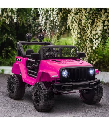 12V Kids Electric Ride On Car Truck Off-road Toy W/ Remote Control Pink HOMCOM
