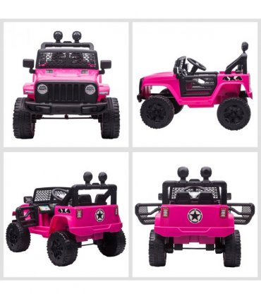 12V Kids Electric Ride On Car Truck Off-road Toy W/ Remote Control Pink HOMCOM