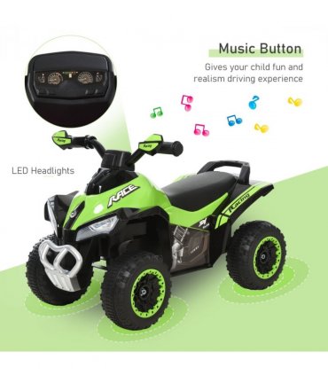 Ride-on Car Green 4 Wheel Quad Toddler Foot-to-Floor Sliding Walking Car