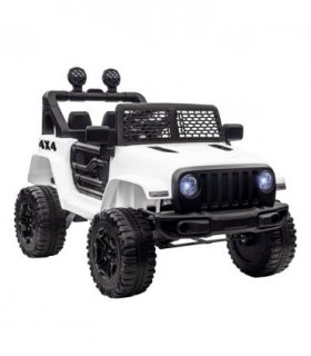 12V Kids Electric Ride On Car Truck Off-road Toy Remote Control White HOMCOM