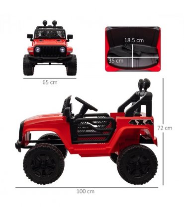 12V Kids Electric Ride On Car Truck Off-road Toy W/ Remote Control Red